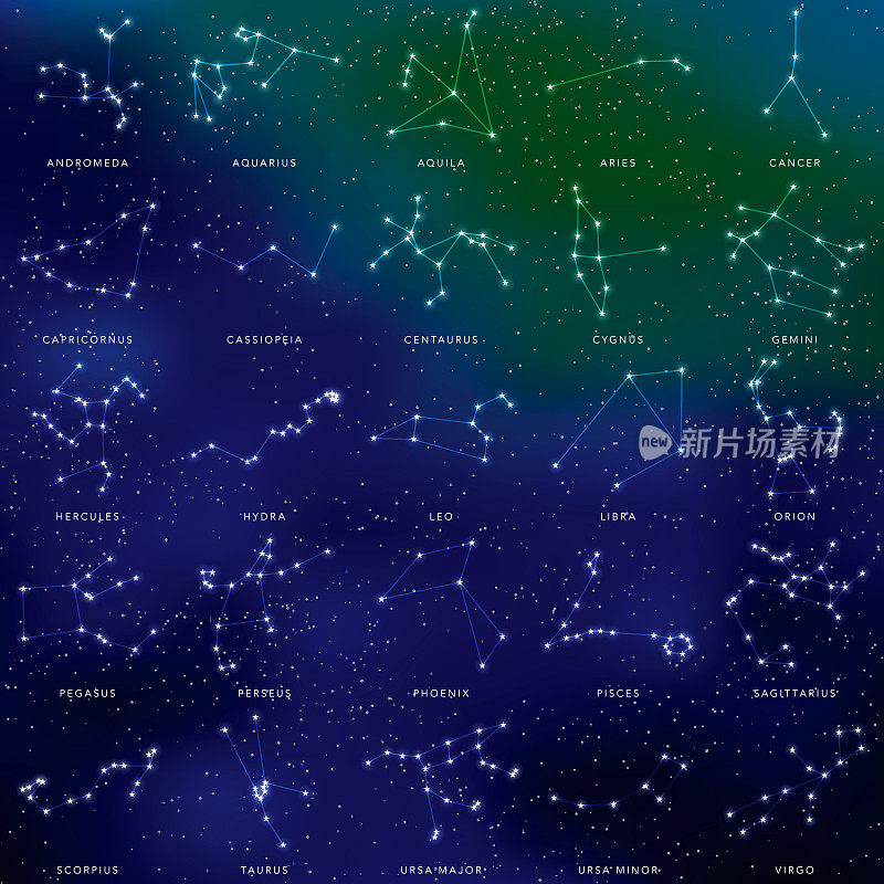 Star Constellations Icon Set